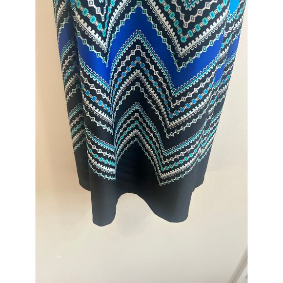 NY Collection Blue & Black Dress Size Large – Elegant and Versatile - Picture 5 of 7